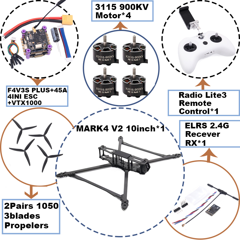 MARK4 V2 10인치 F4V3S/F4V3S PLUS - Radiomaster Ranger 2.4Ghz Elrs Module 리뷰 및 가격